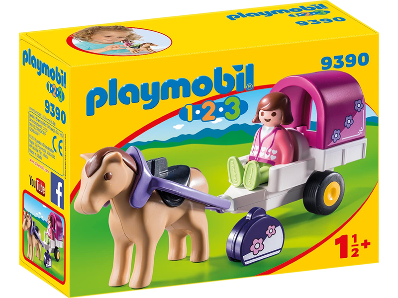 Playmobil 123 Horse-drawn wagon and girl